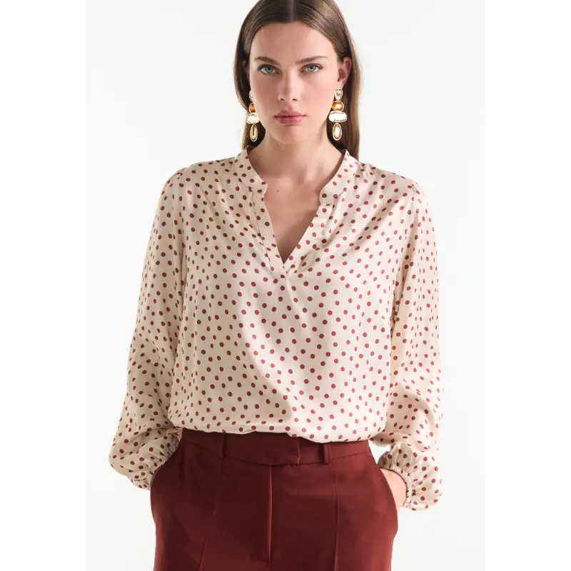 JANSEN-Amste_Winter-26_129_CHERIEN-W26_4 Jansen Amsterdam Blouse Cherien W26 Rood 129 Sand - Stone