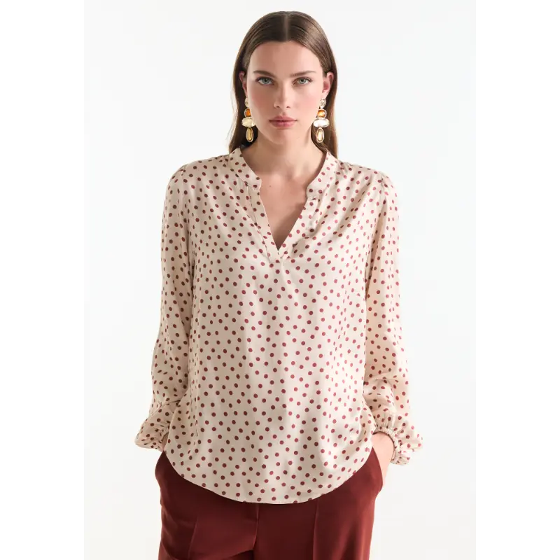 JANSEN-Amste_Winter-26_129_CHERIEN-W26_7 Jansen Amsterdam Blouse Cherien W26 Rood 129 Sand - Stone