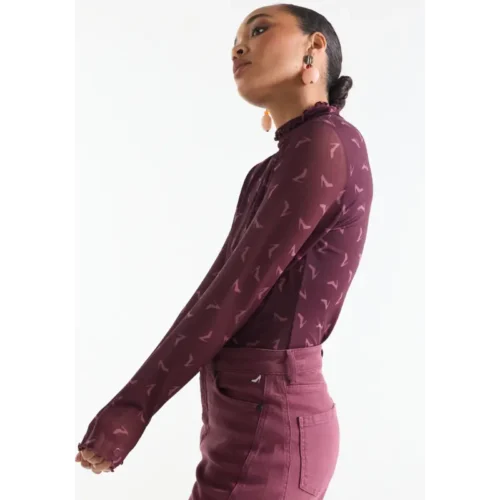 JANSEN-Amste_Winter-26_299_JOLA-W26 Jansen Amsterdam Top Jola W26 299 Wine - Rose Dessin