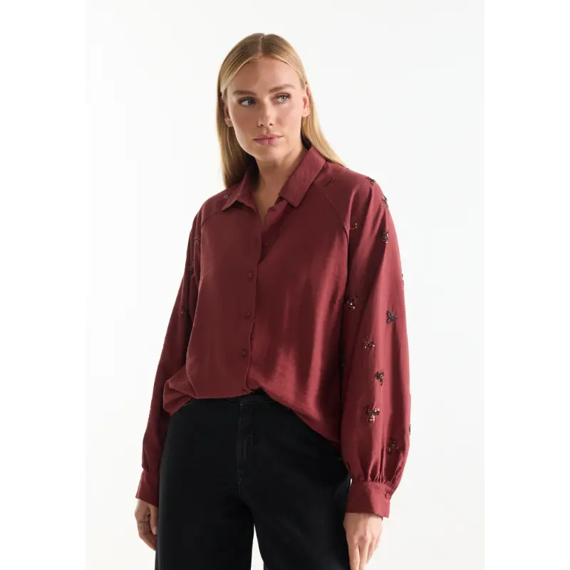JANSEN-Amste_Winter-26_326_AMARENS-W26 Jansen Amsterdam Blouse Amarens W26 326 Stone Red