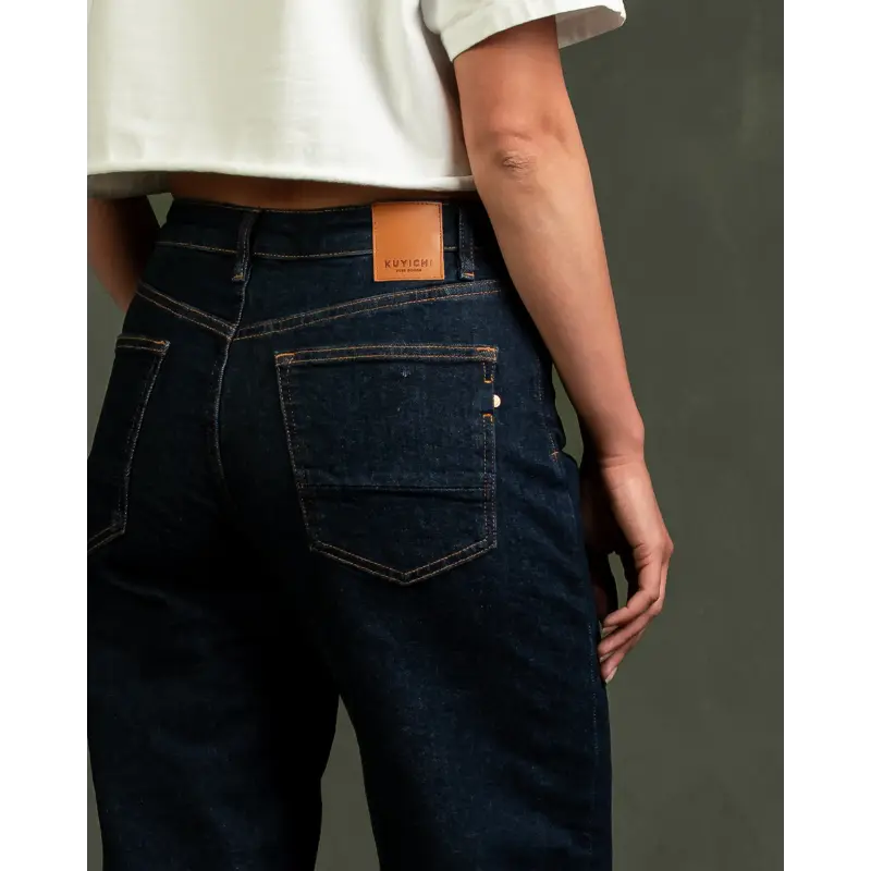Kuyichi Dames Jeans 25205214 Donkerblauw (Marine) 488 Eflow Rinse
