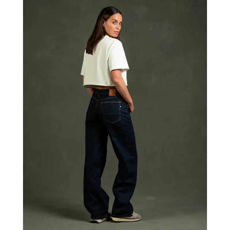 Kuyichi Dames Jeans 25205214 Donkerblauw (Marine) 488 Eflow Rinse