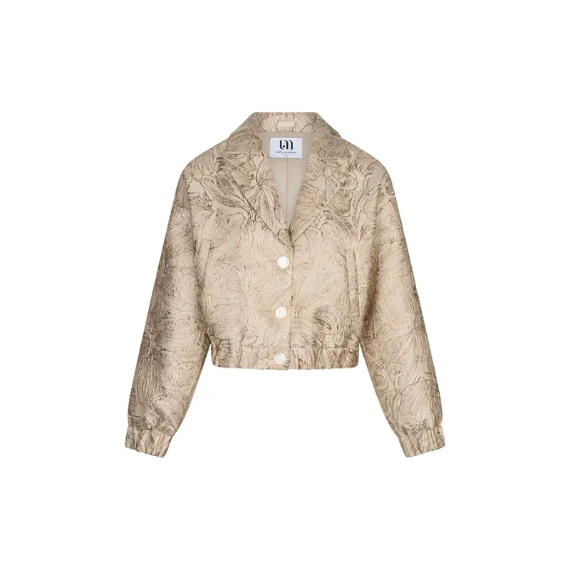 Lofty Manner Jasje RH42 Helja 120 Cream Off-White – vooraanzicht Lofty Manner Helja jasje in cream off-white, vooraanzicht zonder model