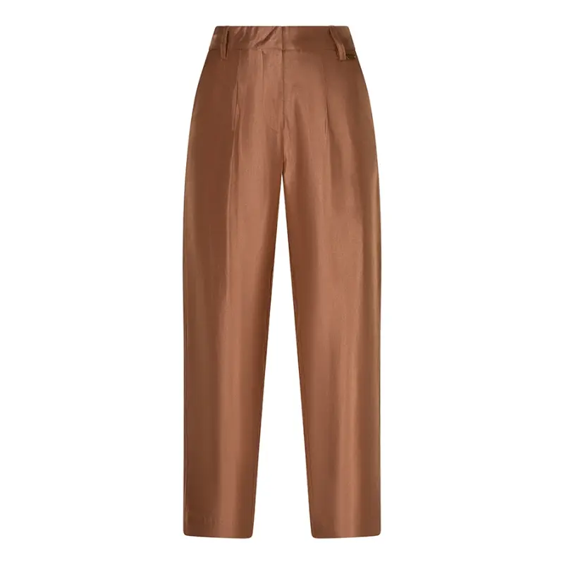 Lofty Manner RH86.2 Pant Helvi broek bruin 122 Caramel – vooraanzicht Lofty Manner Helvi broek in caramelbruin, vooraanzicht
