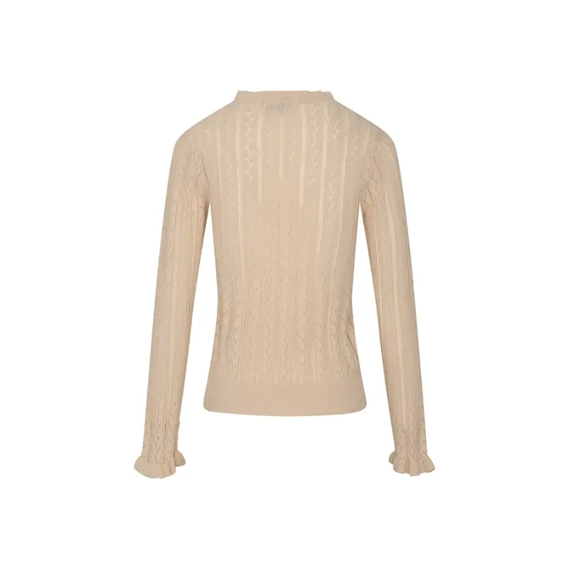 Lofty Manner Top RI14.1 Iska Off-White 120 Cream – achteraanzicht Lofty Manner Iska top in off-white, achteraanzicht zonder model