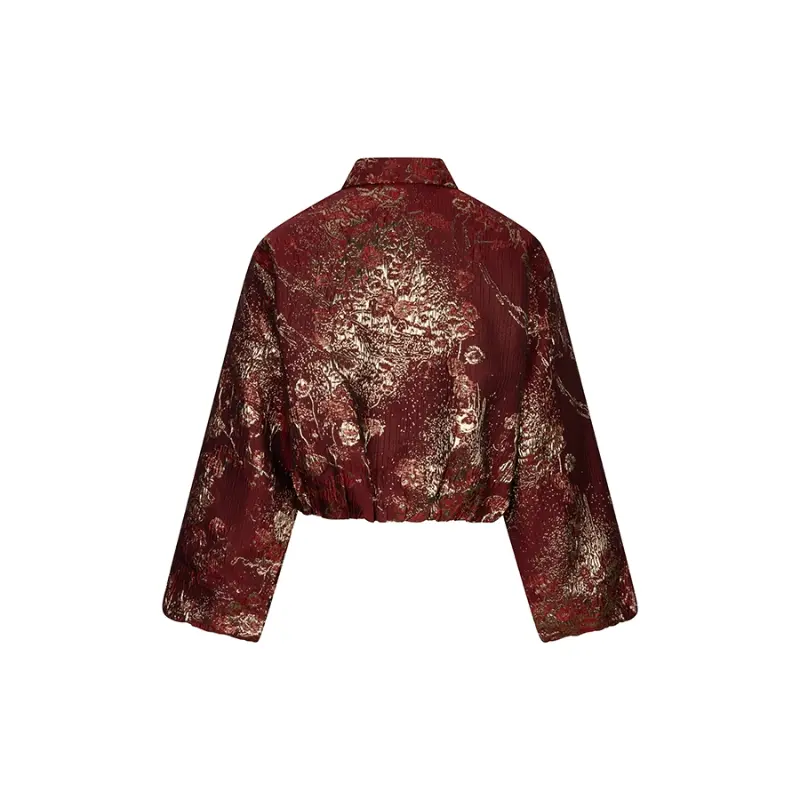 Lofty Manner D.Jasje RI46 - Jacket Inea 257 Brick Red – achteraanzicht Lofty Manner Inea-jasje in Brick Red, achteraanzicht zonder model