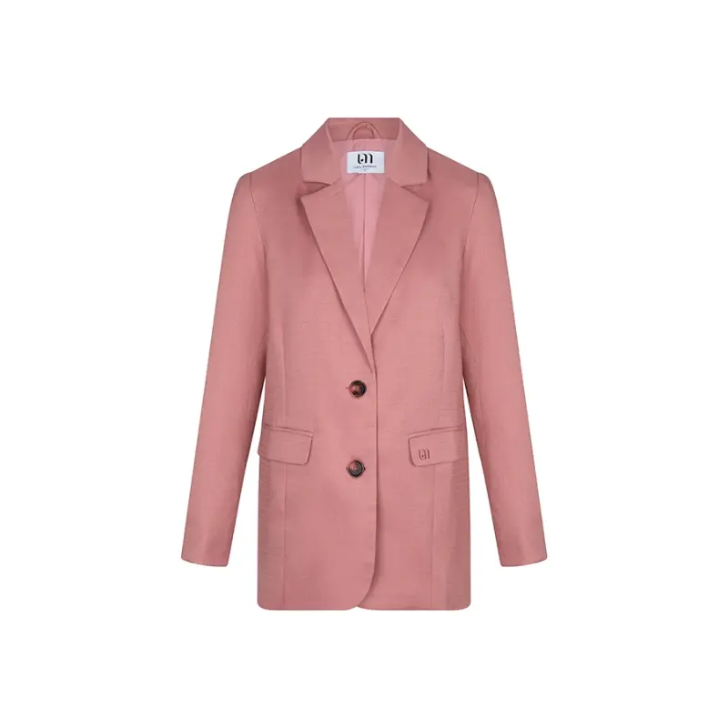 Lofty Manner Blazer RI51 Inge 315 Coral – vooraanzicht Lofty Manner blazer Inge in koraal, vooraanzicht zonder model
