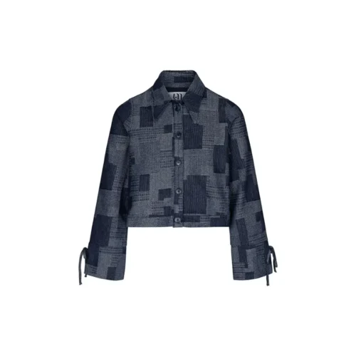 Lofty Manner blouse Ilja in mid blue zonder model