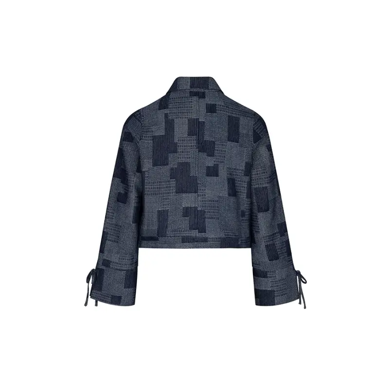 Lofty Manner Blouse RI05 Ilja 409 Mid Blue – achteraanzicht Lofty Manner blouse Ilja in mid blue, achteraanzicht zonder model