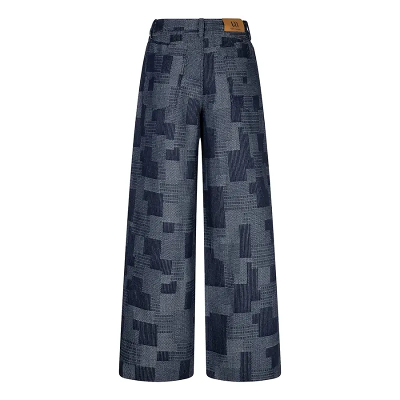 Lofty Manner Broek Dames RI34 Pant Inoa Mid Blue – vooraanzicht Lofty Manner Pant Inoa damesbroek in mid blue, vooraanzicht zonder model