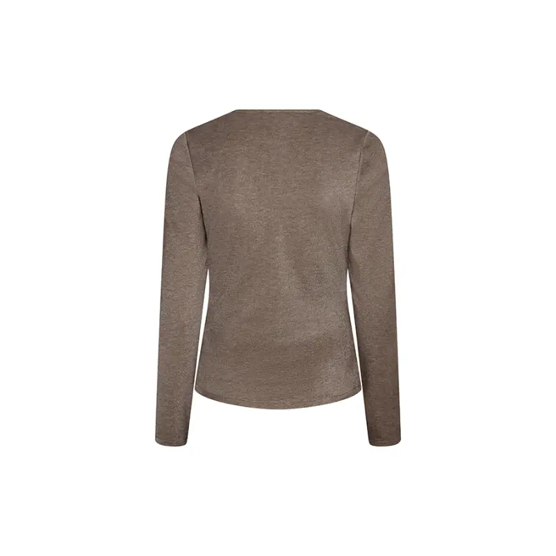 Lofty Manner Top RJ06 Jori Bruin 192 Taupe – achteraanzicht Lofty Manner Top Jori in taupe, achteraanzicht zonder model