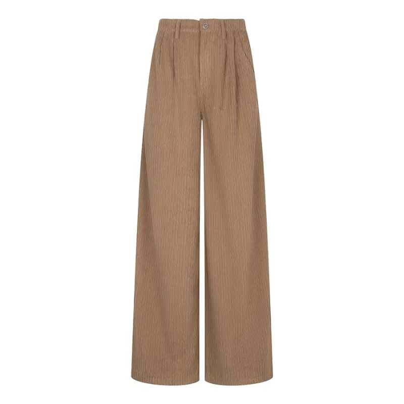 Lofty Manner Broek RJ40 Pant Josy taupebruin – vooraanzicht Lofty Manner broek Josy in taupebruin, vooraanzicht zonder model