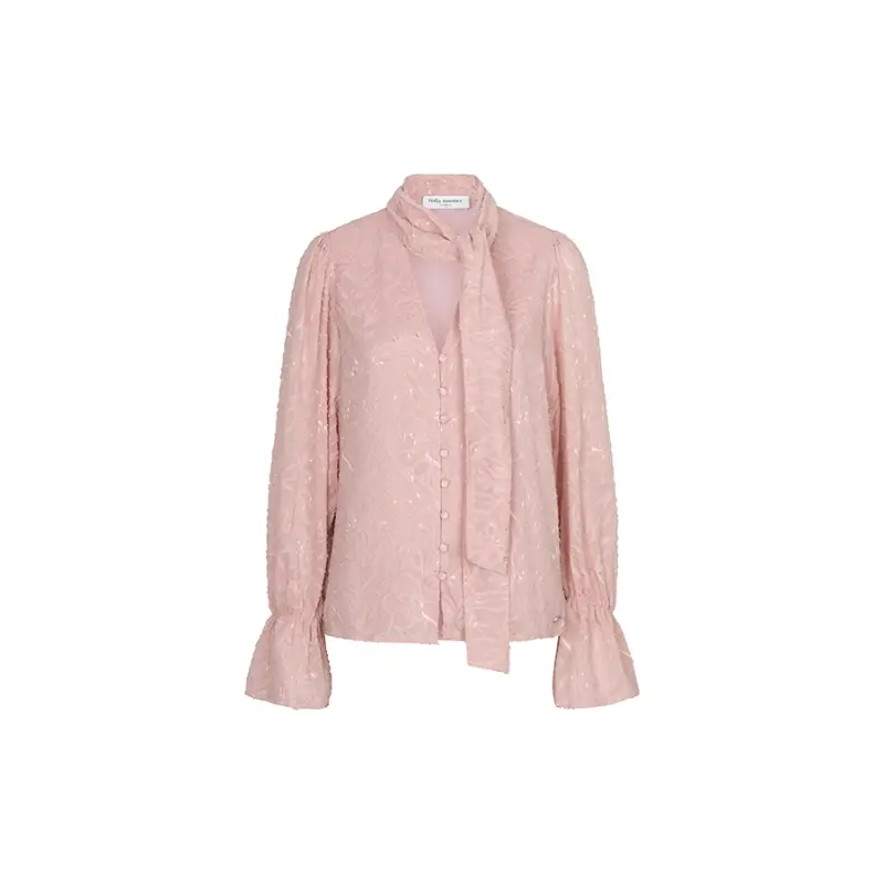 Lofty Manner Blouse Jett RJ01.2 299 Light Pink – vooraanzicht Lofty Manner Jett blouse in lichtroze, vooraanzicht