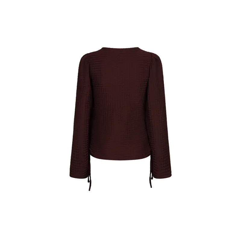 Lofty Manner T-Shirt Dames RK07.1 Top Koa bordeaux rood – achteraanzicht Achteraanzicht van de Lofty Manner Top Koa in bordeaux rood