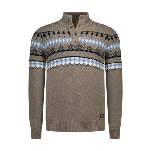NZA-New-Zeal_NZA263_1140_26KN487 NZA Trui 26KN487 1140 Grey Brown