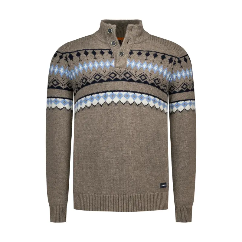 NZA-New-Zeal_NZA263_1140_26KN487 NZA Trui 26KN487 1140 Grey Brown