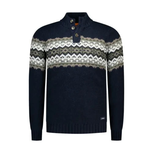 NZA-New-Zeal_NZA263_2627_26KN492 NZA Trui 26KN492 Steel Navy