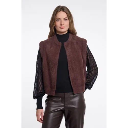 Rino&Pelle_AW26_11099_Elona.5002612 Rino & Pelle Bodywarmer ELONA.5002612 Bruin 11099 Coffee Roa