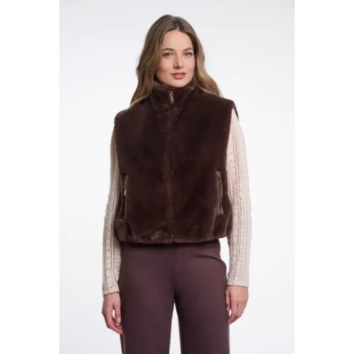 Rino & Pelle D. Bodywarmer NIKKI.7002611 Bruin 11099 Coffee Roa