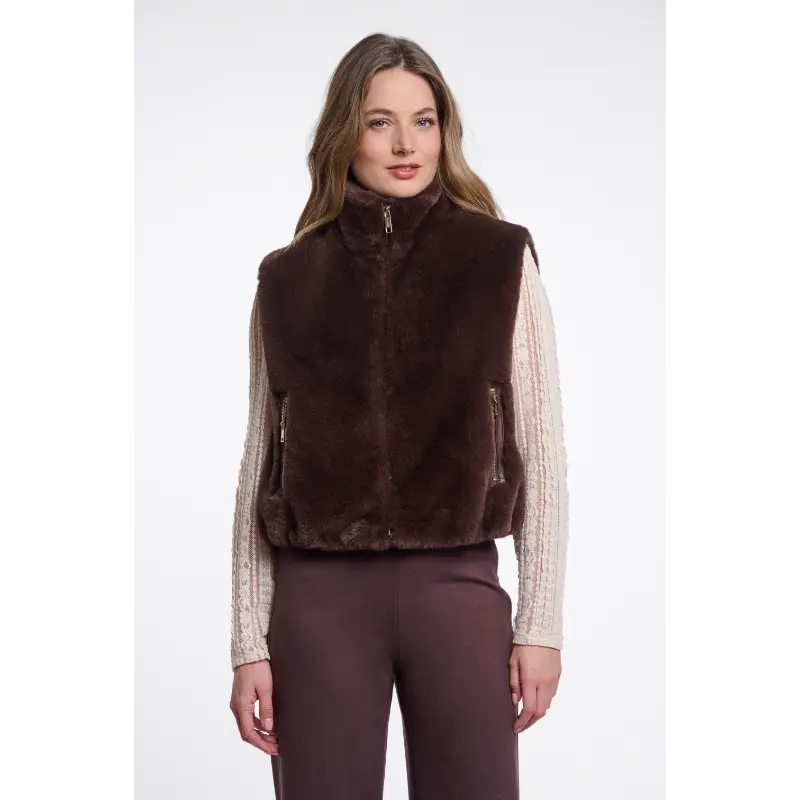 Rino&Pelle_AW26_11099_Nikki.7002611 Rino & Pelle D. Bodywarmer NIKKI.7002611 Bruin 11099 Coffee Roa