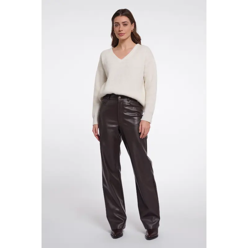Rino&Pelle_AW26_11104_CorianRegular.7502612_4 Rino & Pelle Broek Dames 7502612 Bruin 11104 Peated