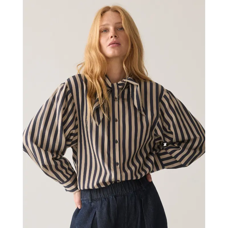 Summum-_fall-2026_495_2s3523-12490 Summum Blouse 2S3523-12490 Donkerblauw (Marine) 495 Midnight Blue