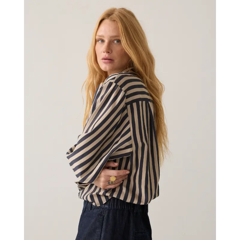 Summum-_fall-2026_495_2s3523-12490_6 Summum Blouse 2S3523-12490 Donkerblauw (Marine) 495 Midnight Blue