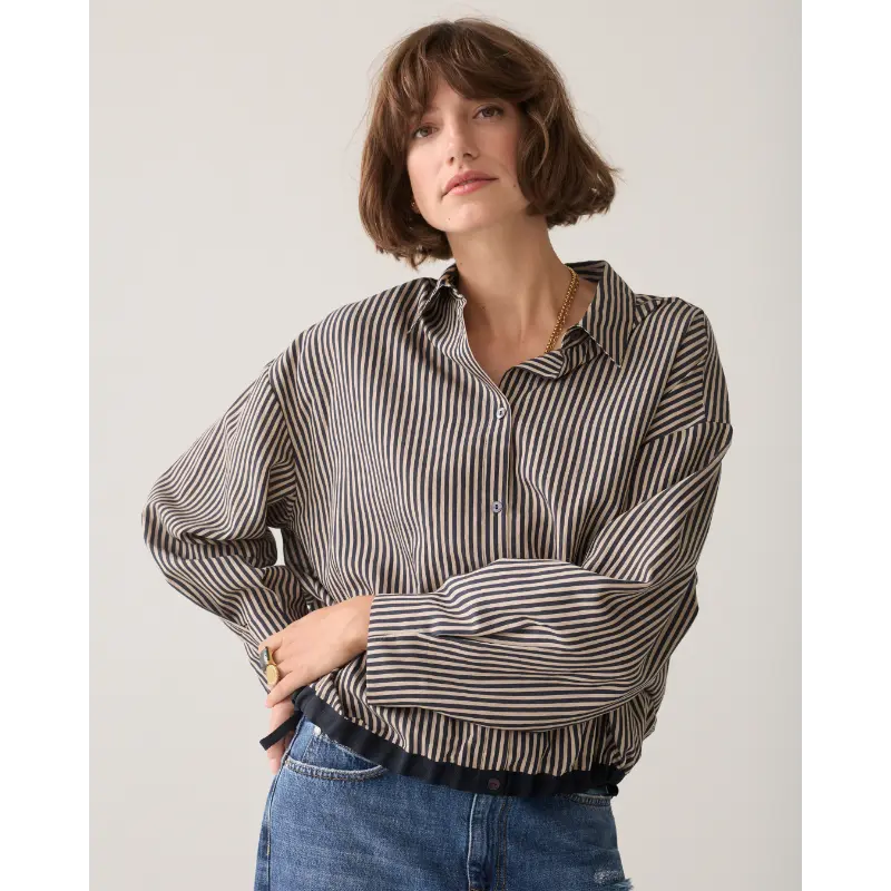 Summum-_fall-2026_495_2s3548-12491 Summum Blouse 2S3548-12491 Donkerblauw (Marine) 495 Midnight Blu