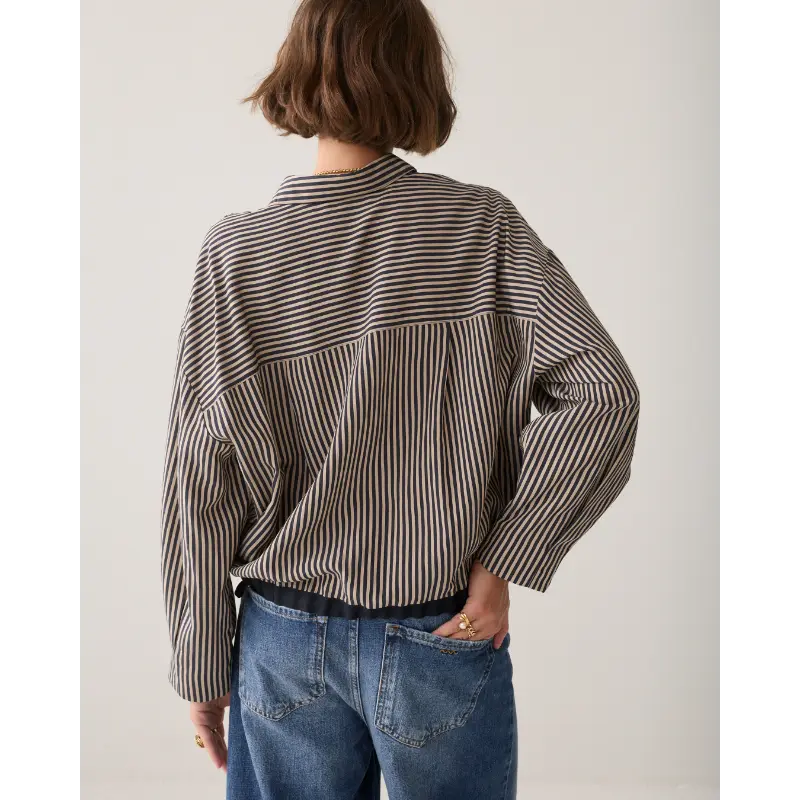 Summum-_fall-2026_495_2s3548-12491_4 Summum Blouse 2S3548-12491 Donkerblauw (Marine) 495 Midnight Blu