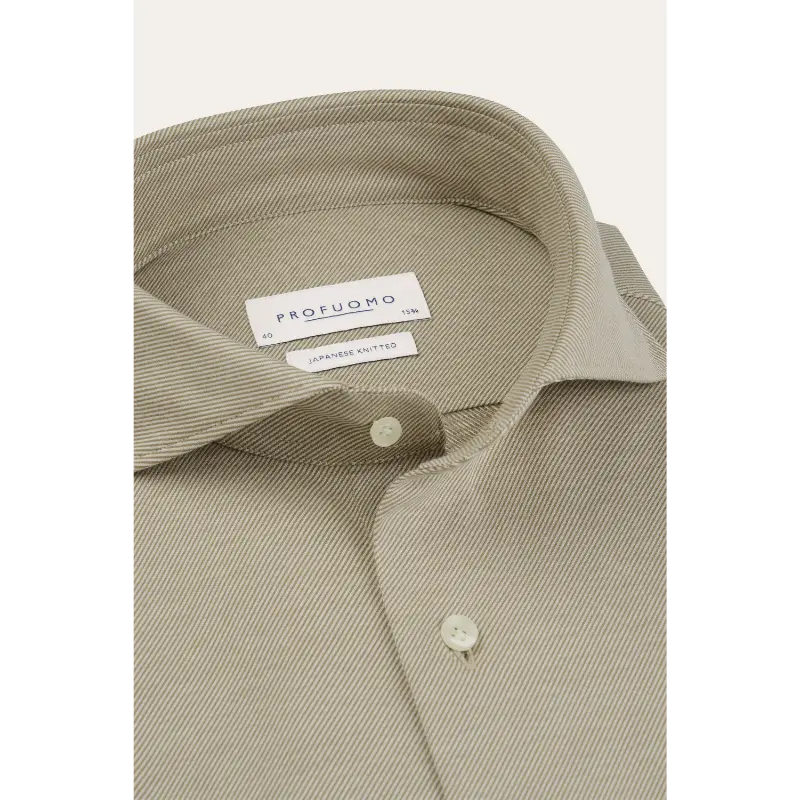 ppxh30022a Caramel2 Profuomo Overhemd PPXH30022A Caramel/Cognac