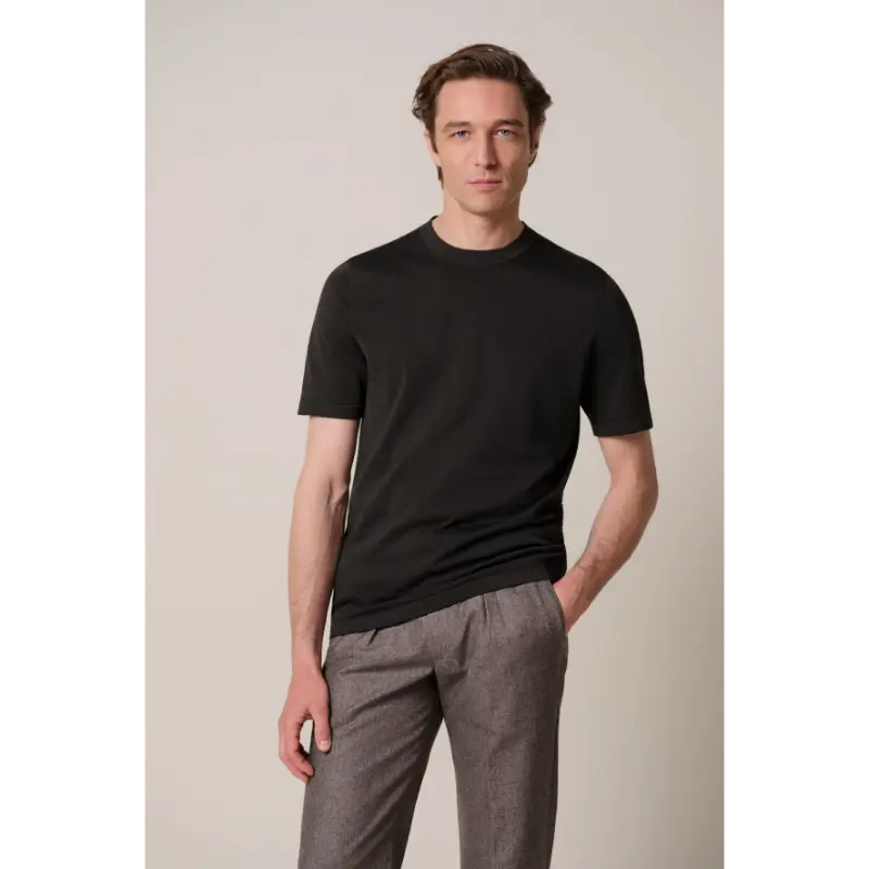 ppxt30005d h2 bruin1 Profuomo T-Shirt PPXT30005D Bruin H2