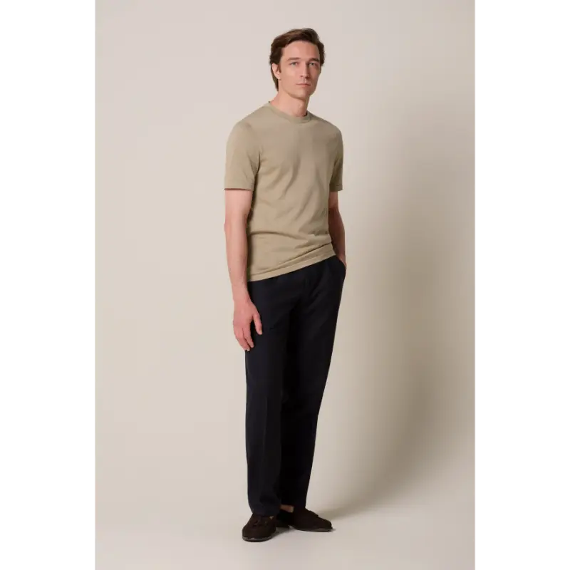 ppxt30005e beige4 Profuomo T-shirt Heren PPXT30005E Beige