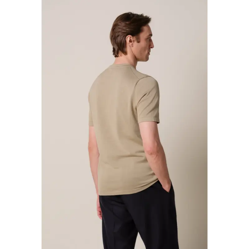ppxt30005e beige6 Profuomo T-shirt Heren PPXT30005E Beige